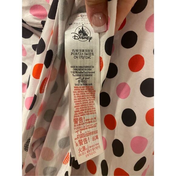 Disney Minnie Mouse Women’s Polka Dot Pajama Set Sets Size 1X - Picture 9 of 13